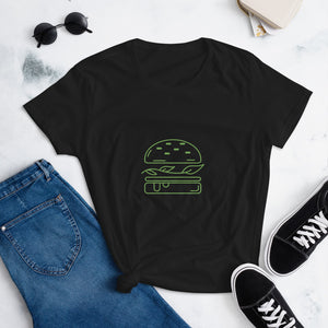 Women's plant based burger t-shirt